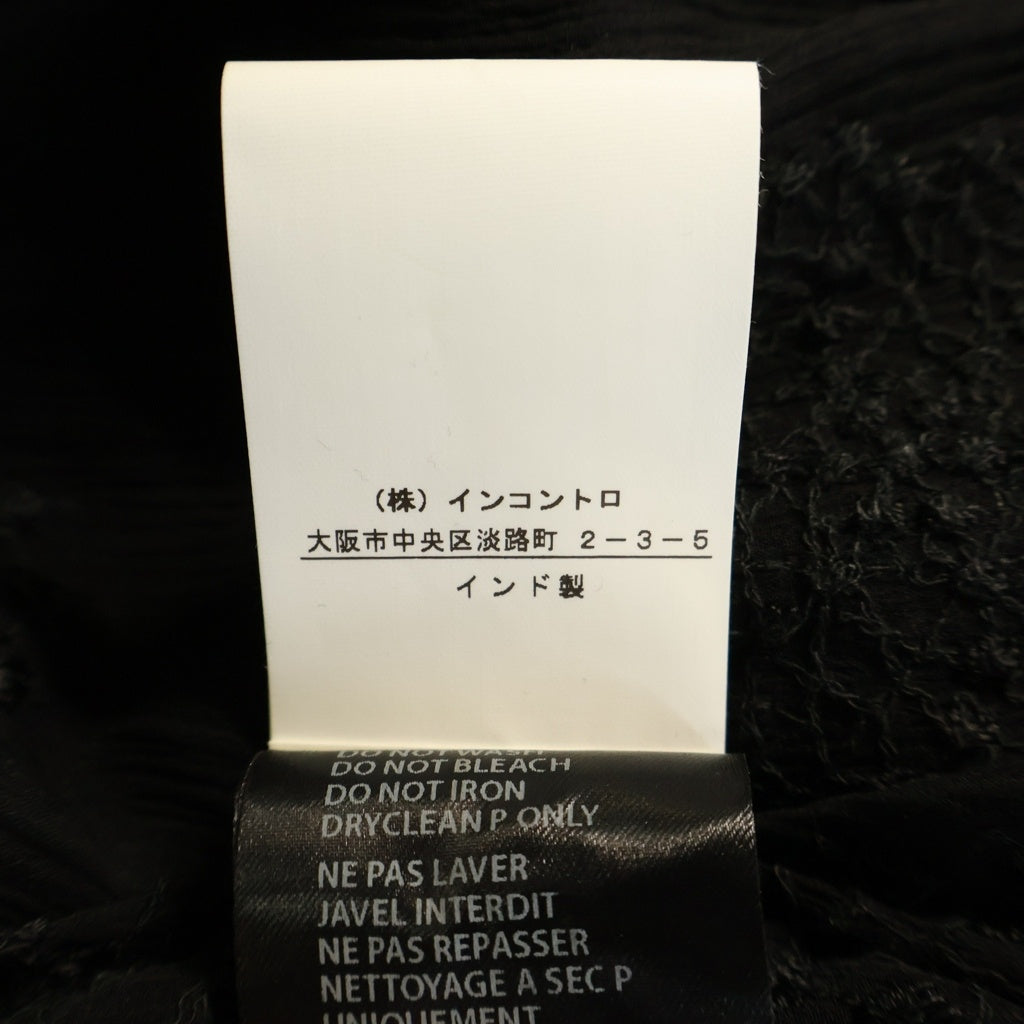 ANN DEMEULEMEESTER(アンドゥムルメステール) インコントロ期 長袖シースルーシャツ ブラウス ブラック レディース