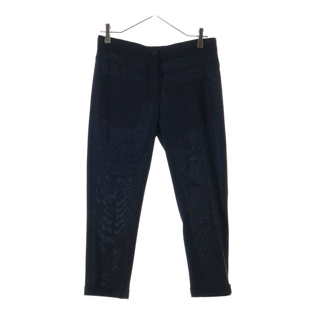 ANN DEMEULEMEESTER(アンドゥムルメステール) 10s インコントロ期 ウールナイロン スラックスパンツ ブラック レディース