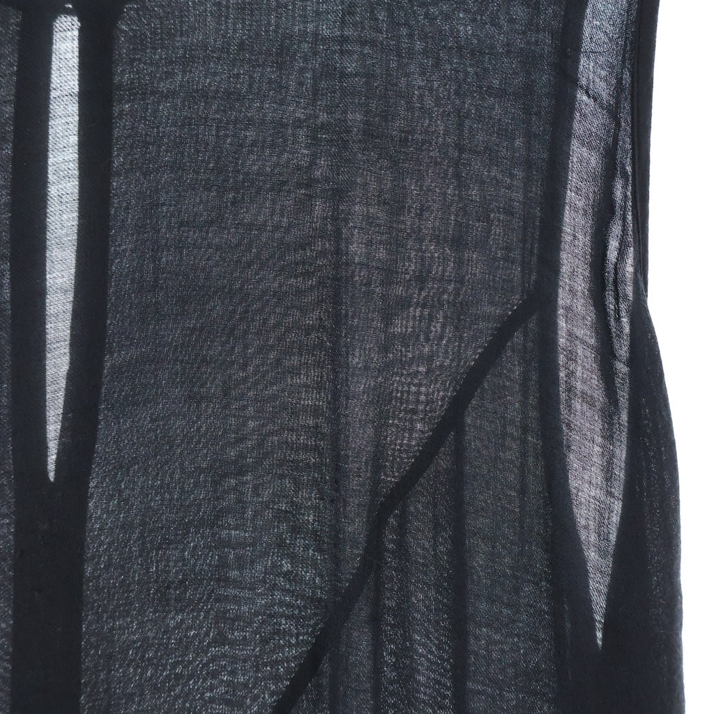 ANN DEMEULEMEESTER(アンドゥムルメステール) 10s インコントロ期 ドレープロングドレス ワンピース ノースリーブ ブラック レディース