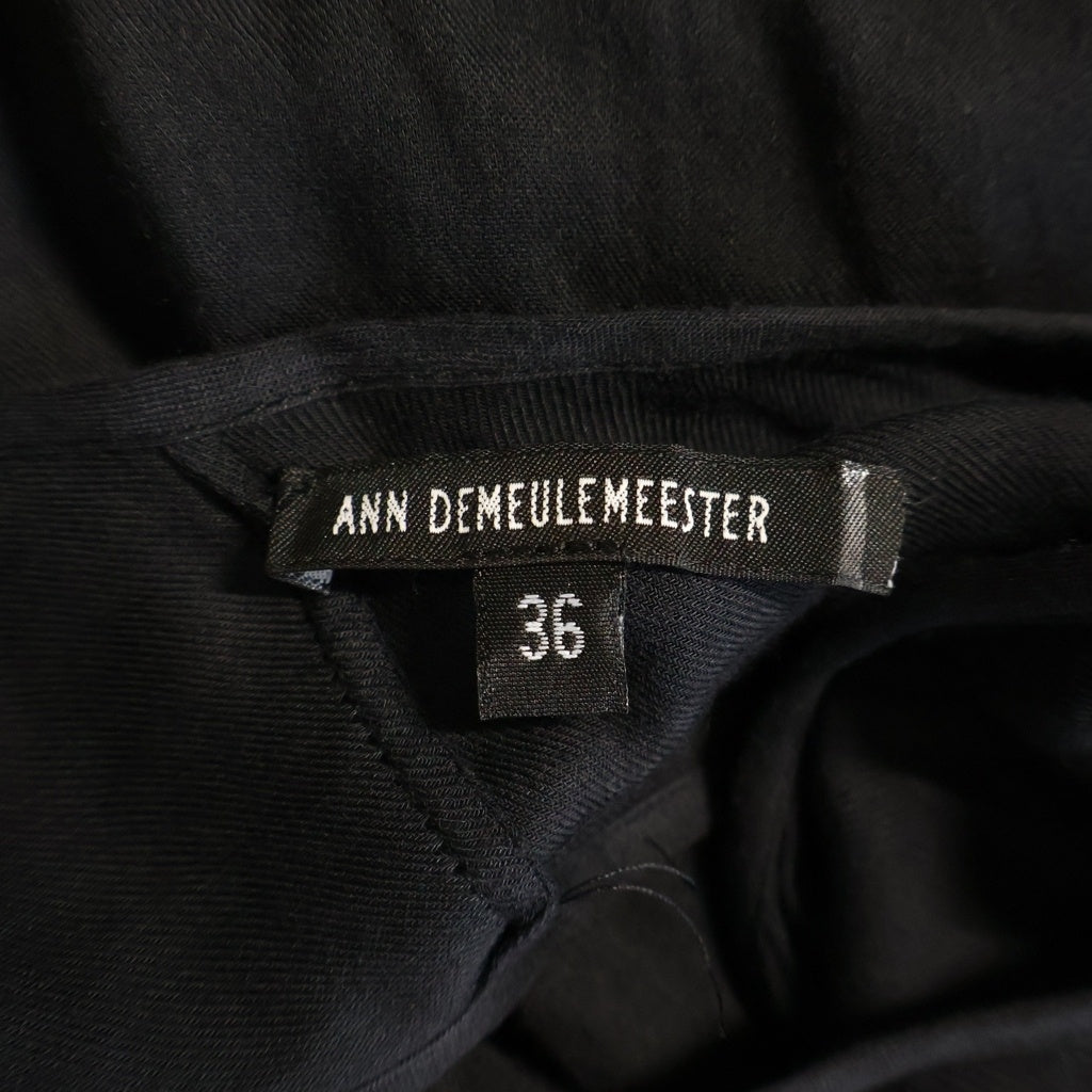 ANN DEMEULEMEESTER(アンドゥムルメステール) 10s インコントロ期 ドレープロングドレス ワンピース ノースリーブ ブラック レディース