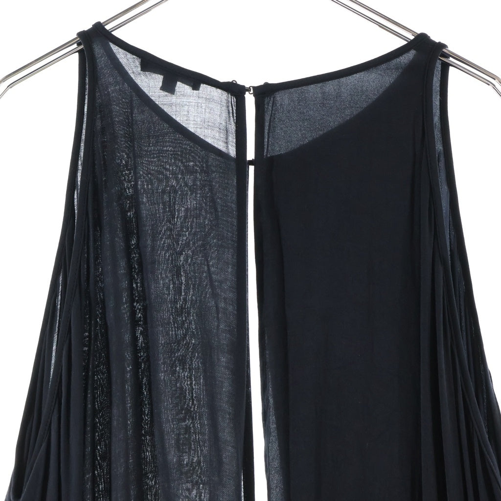 ANN DEMEULEMEESTER(アンドゥムルメステール) 10s インコントロ期 バイカラー ドッキングベスト ジレ ブラック/ネイビー レディース