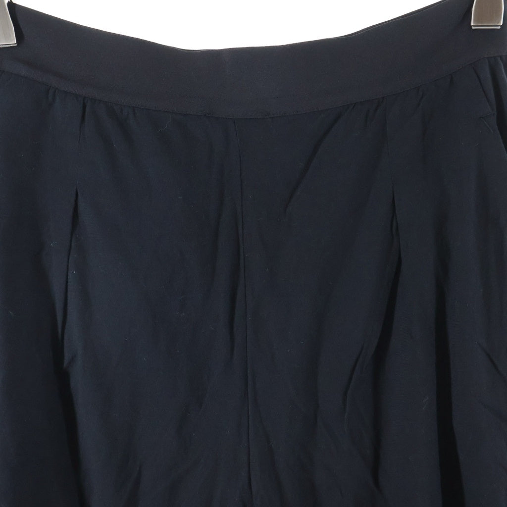 ANN DEMEULEMEESTER(アンドゥムルメステール) 裾リブ コットンストレッチロングパンツ ブラック レディース