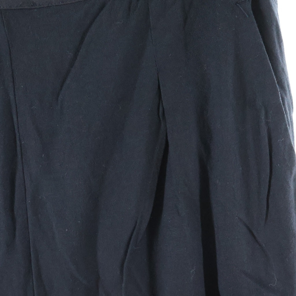 ANN DEMEULEMEESTER(アンドゥムルメステール) 裾リブ コットンストレッチロングパンツ ブラック レディース