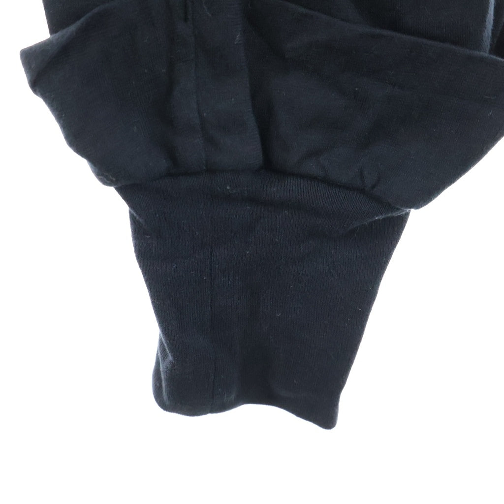 ANN DEMEULEMEESTER(アンドゥムルメステール) 裾リブ コットンストレッチロングパンツ ブラック レディース