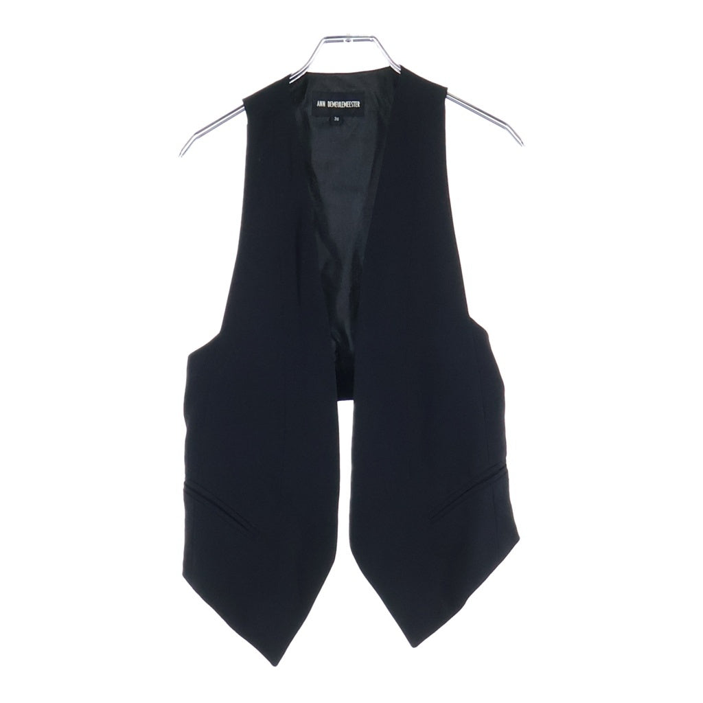 ANN DEMEULEMEESTER(アンドゥムルメステール) 10s インコントロ期 変形ウールベスト ジレ ブラック レディース