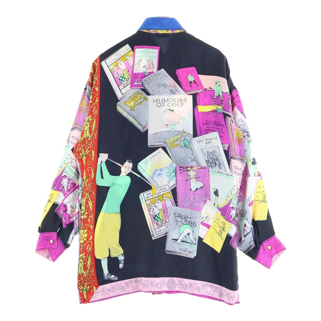 VERSACE(ヴェルサーチ) 総柄シャツ 長袖ブラウス シルク マルチカラー レディース