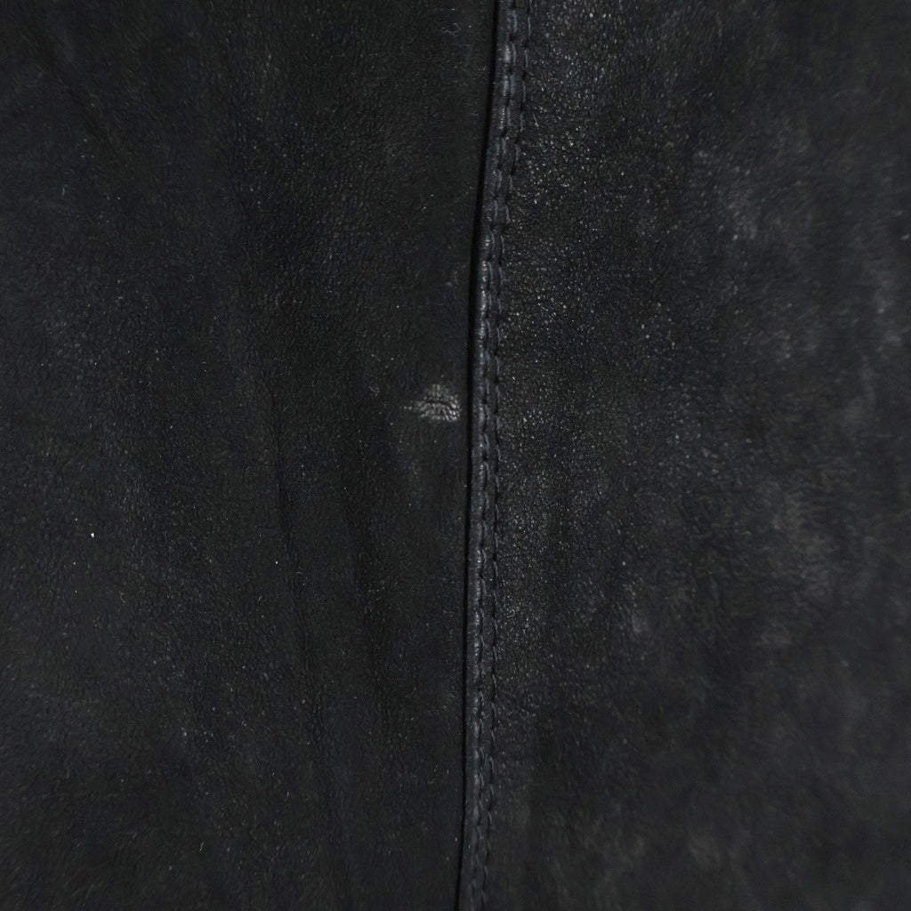 Rick Owens(リックオウエンス) ドレープコート ジップアップ ブラック スエード レディース