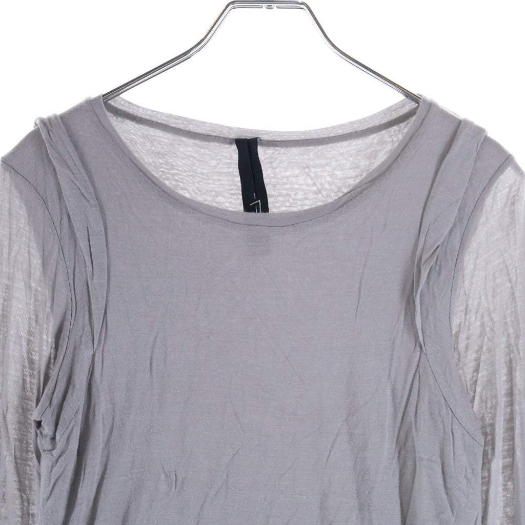 Rick Owens(リックオウエンス) 長袖トップス 無地 グレー モダール 3M461/4 レディース