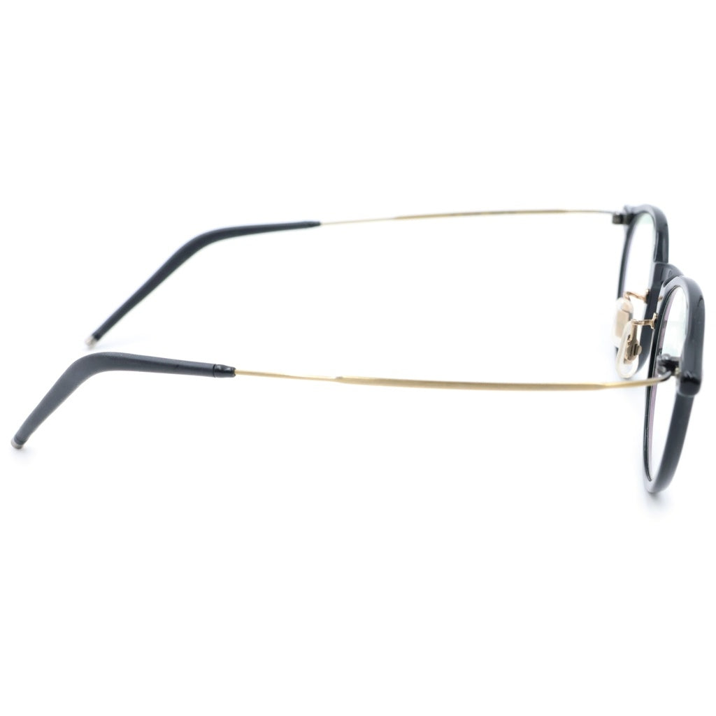 EYEVAN(アイヴァン) E5 eyevan P1 BK/AG ハイカウントアセテート ボストン型 眼鏡 メガネ アイウェア フレーム #48□21-156 ブラック/ゴールド レディース