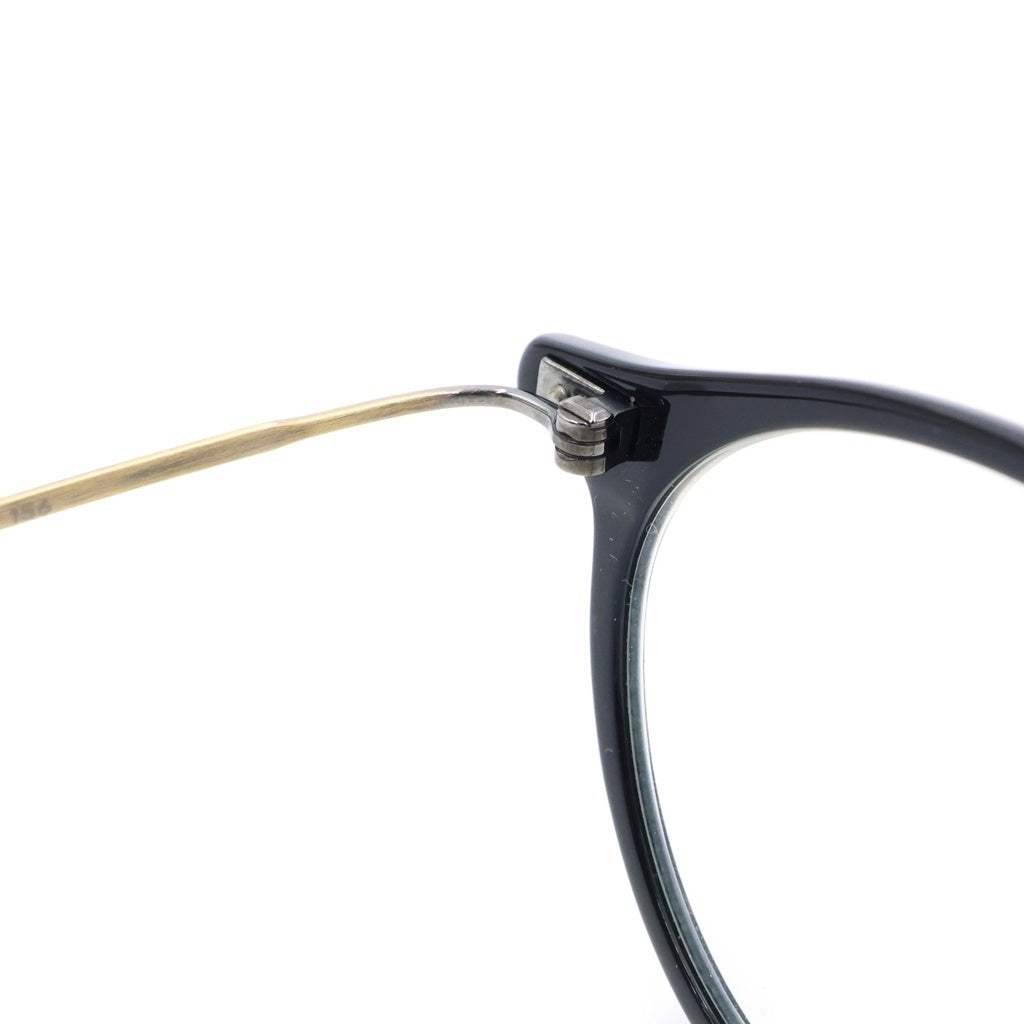 EYEVAN(アイヴァン) E5 eyevan P1 BK/AG ハイカウントアセテート ボストン型 眼鏡 メガネ アイウェア フレーム #48□21-156 ブラック/ゴールド レディース