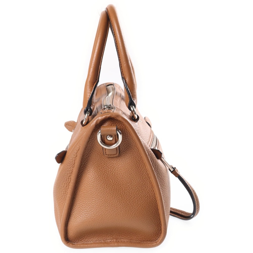 PRADA(プラダ) ショルダーバッグ ハンドバッグ レザー 2WAY シルバー金具 ブラウン 1BB022 レディース