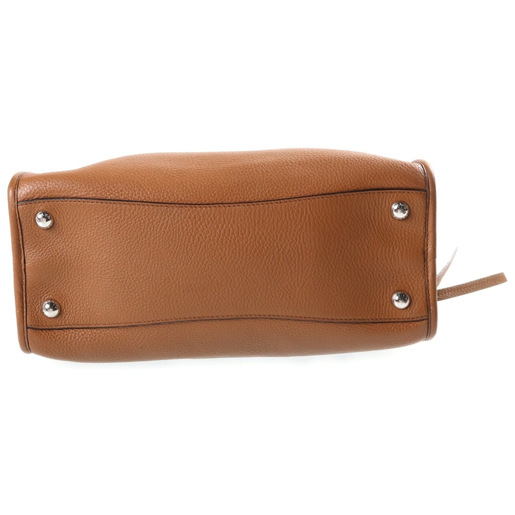 PRADA(プラダ) ショルダーバッグ ハンドバッグ レザー 2WAY シルバー金具 ブラウン 1BB022 レディース