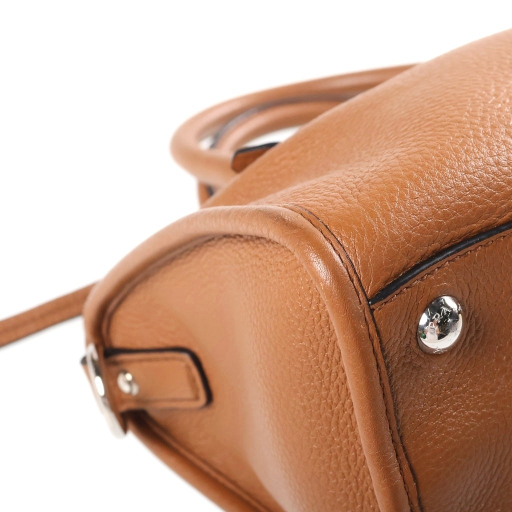 PRADA(プラダ) ショルダーバッグ ハンドバッグ レザー 2WAY シルバー金具 ブラウン 1BB022 レディース