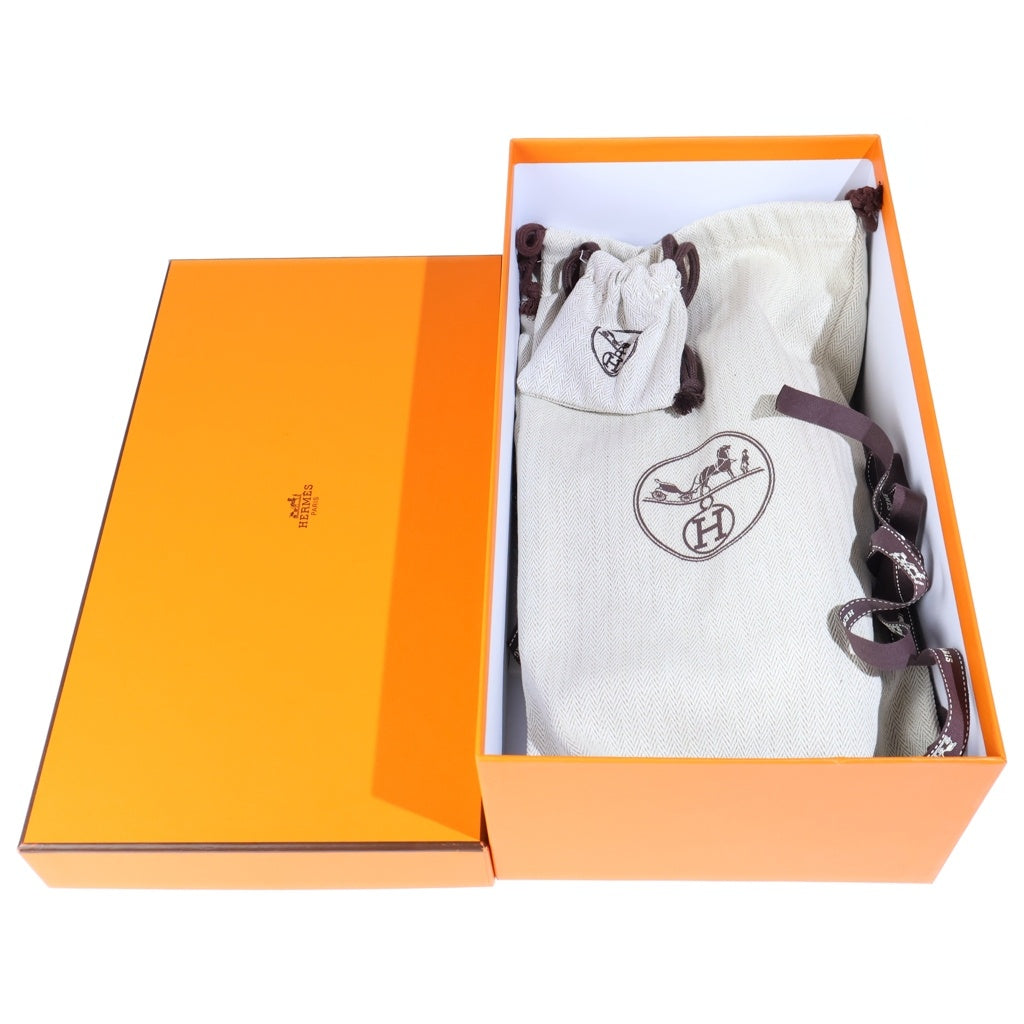 HERMES(エルメス) Chiara キアラ ケリーバックル レザー ポインテッドトゥパンプス ヒール パンプス #37 1/2 ブラウン レディース