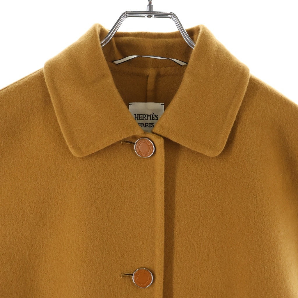 HERMES(エルメス) 24AW セリエボタン カシミヤ ロングベスト ブラウン 4H0101DA レディース
