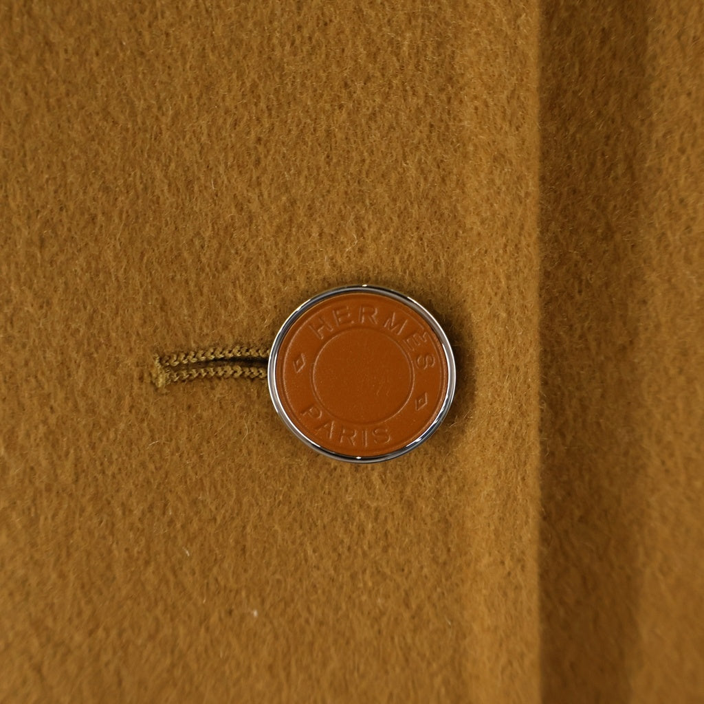 HERMES(エルメス) 24AW セリエボタン カシミヤ ロングベスト ブラウン 4H0101DA レディース