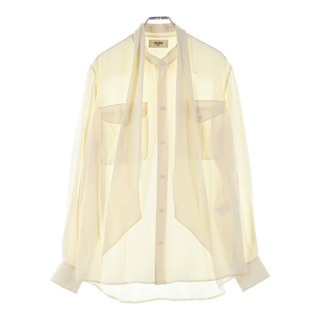 CELINE(セリーヌ) ボウタイブラウス シャツ アイボリー #38 2C712008D レディース
