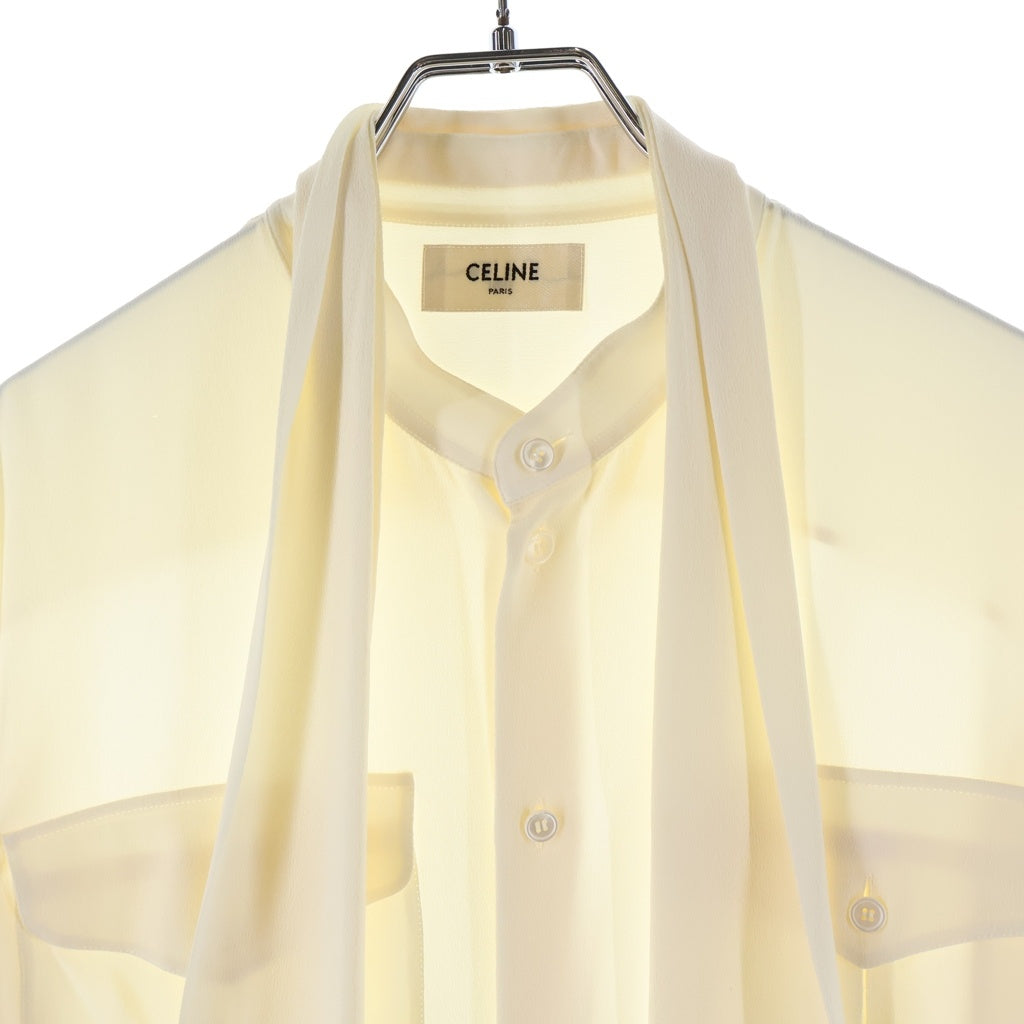 CELINE(セリーヌ) ボウタイブラウス シャツ アイボリー #38 2C712008D レディース