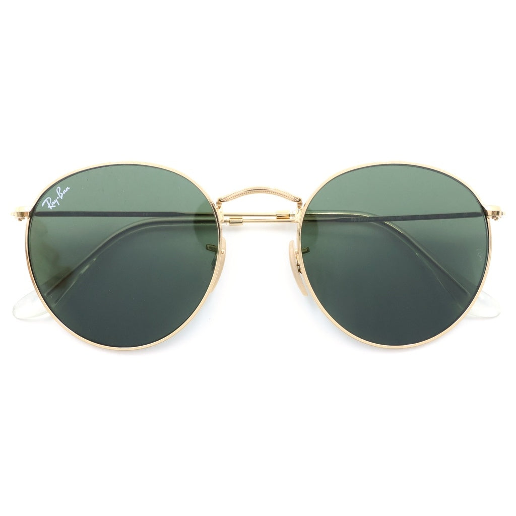 Ray Ban(レイバン) RB3447-N ROUND FLAT LENSES ラウンド フラッシュサングラス アイウェア カラーレンズ ゴールド/グリーン