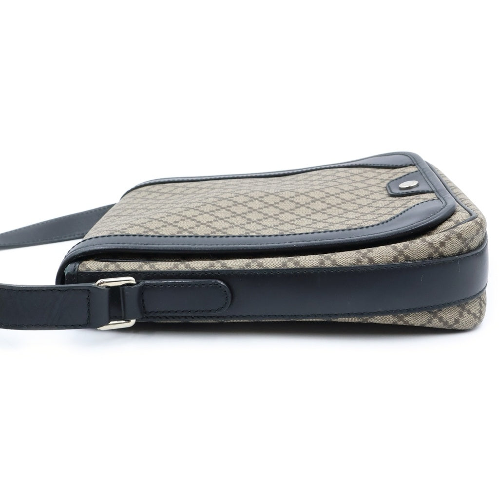 GUCCI(グッチ) ディアマンテ PVC レザー ショルダーバック メッセンジャーバッグ ブラック/ブラウン 295679 レディース