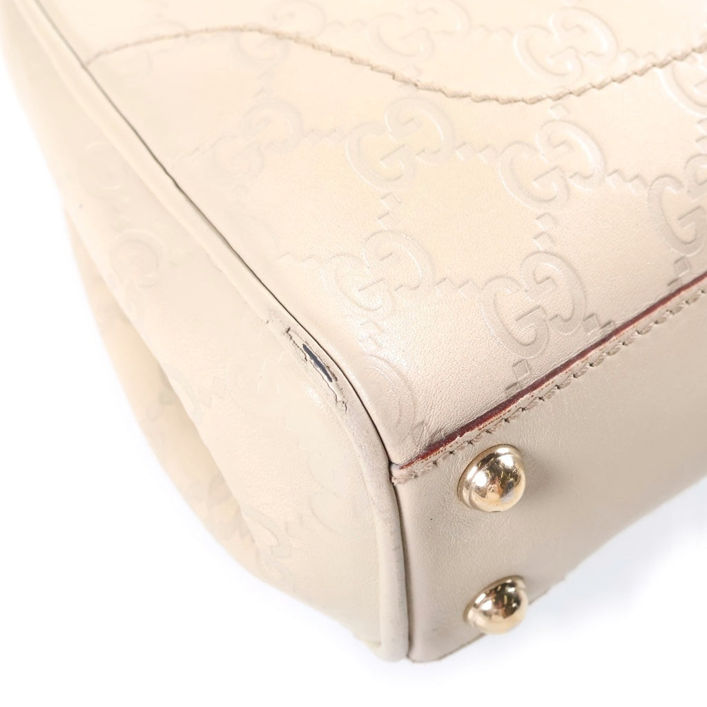 GUCCI(グッチ) ニュージャッキー ハンドバック ショルダーバック GGスプリーム レザー アイボリー 145819 レディース
