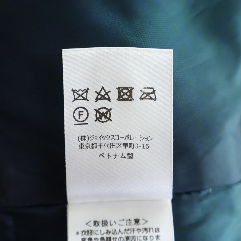 Paul Smith(ポールスミス) ファーフード タータンチェック柄 アウタージャケット ブルー×グリーン #L 283108