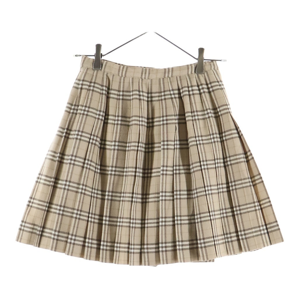 BURBERRYS(バーバリーズ) ノバチェック ウール ミニスカート プリーツスカート #160A ベージュ レディース