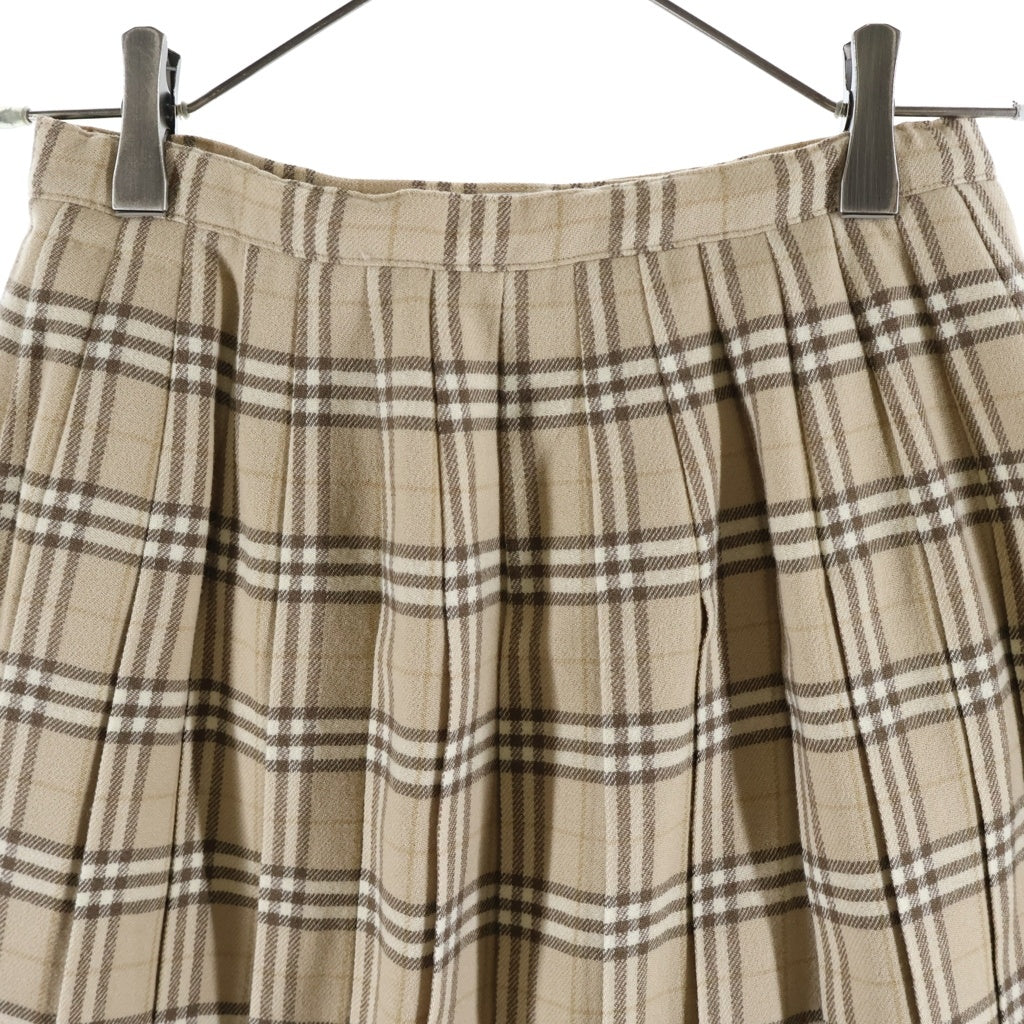 BURBERRYS(バーバリーズ) ノバチェック ウール ミニスカート プリーツスカート #160A ベージュ レディース
