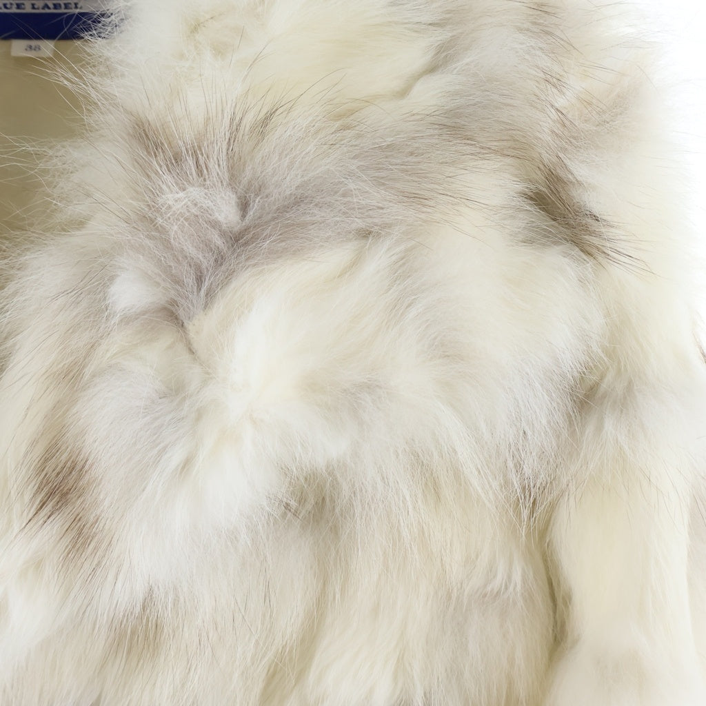 BURBERRY BLUE LABEL(バーバリーブルーレーベル) ラビット×フォックス ファージャケット ショートジャケット アウター #38 ホワイト レディース