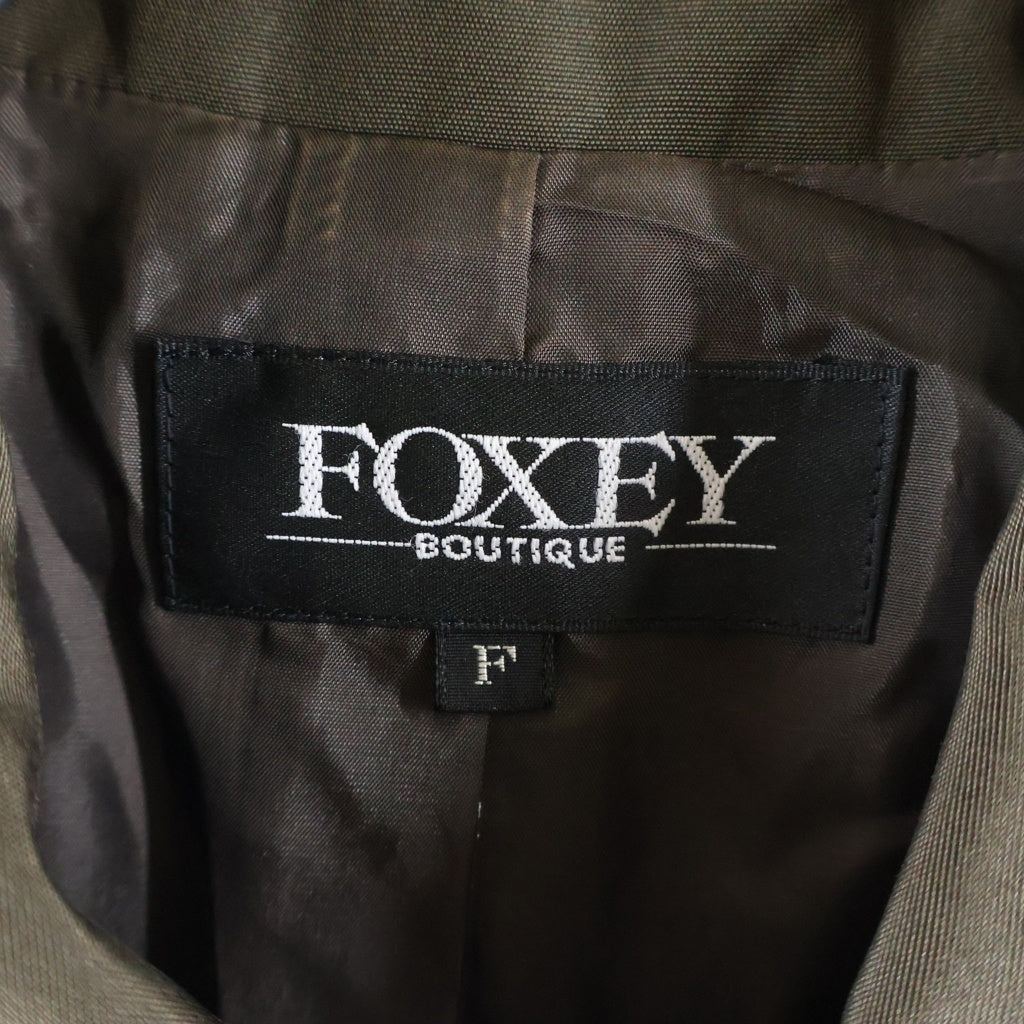 FOXEY(フォクシー) トレンチ コート ロング ナイロン カーキ レディース