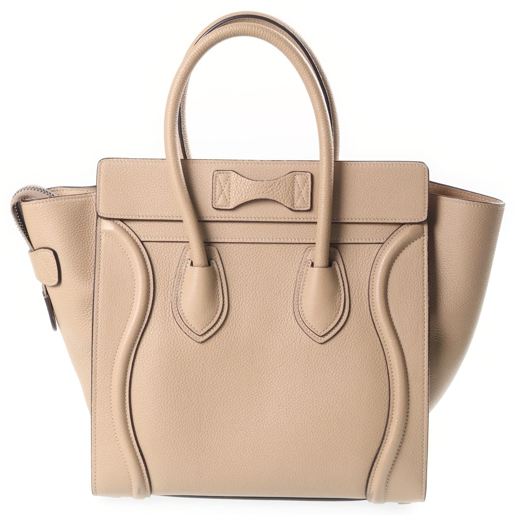 CELINE(セリーヌ) ラゲージ マイクロショッパー ハンドバック トートバック レザー ベージュ レディース