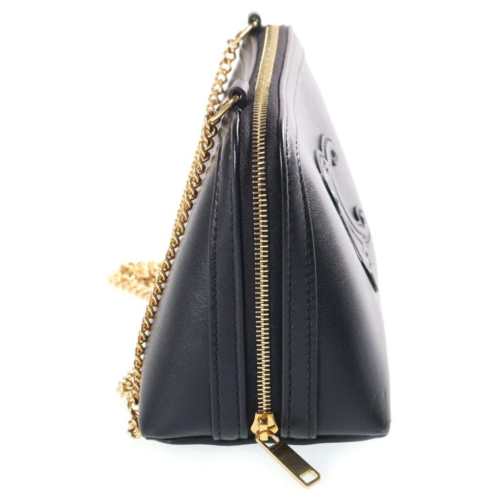 CELINE(セリーヌ) キュイル トリオンフ チェーンショルダーバック ミニバッグ ブラック レザー ゴールド金具 レディース