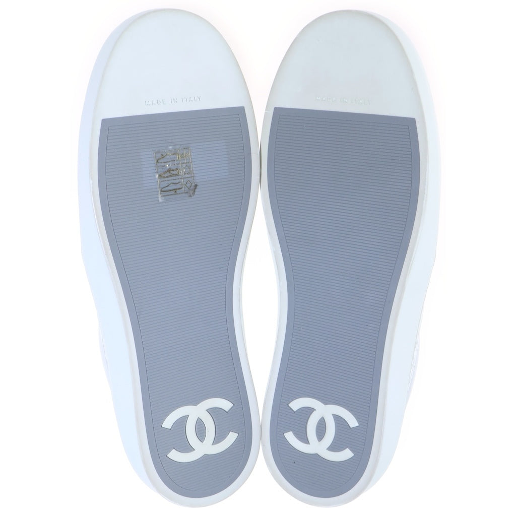 CHANEL(シャネル) ココマーク ローカットレザースニーカー ホワイト #37 レディース