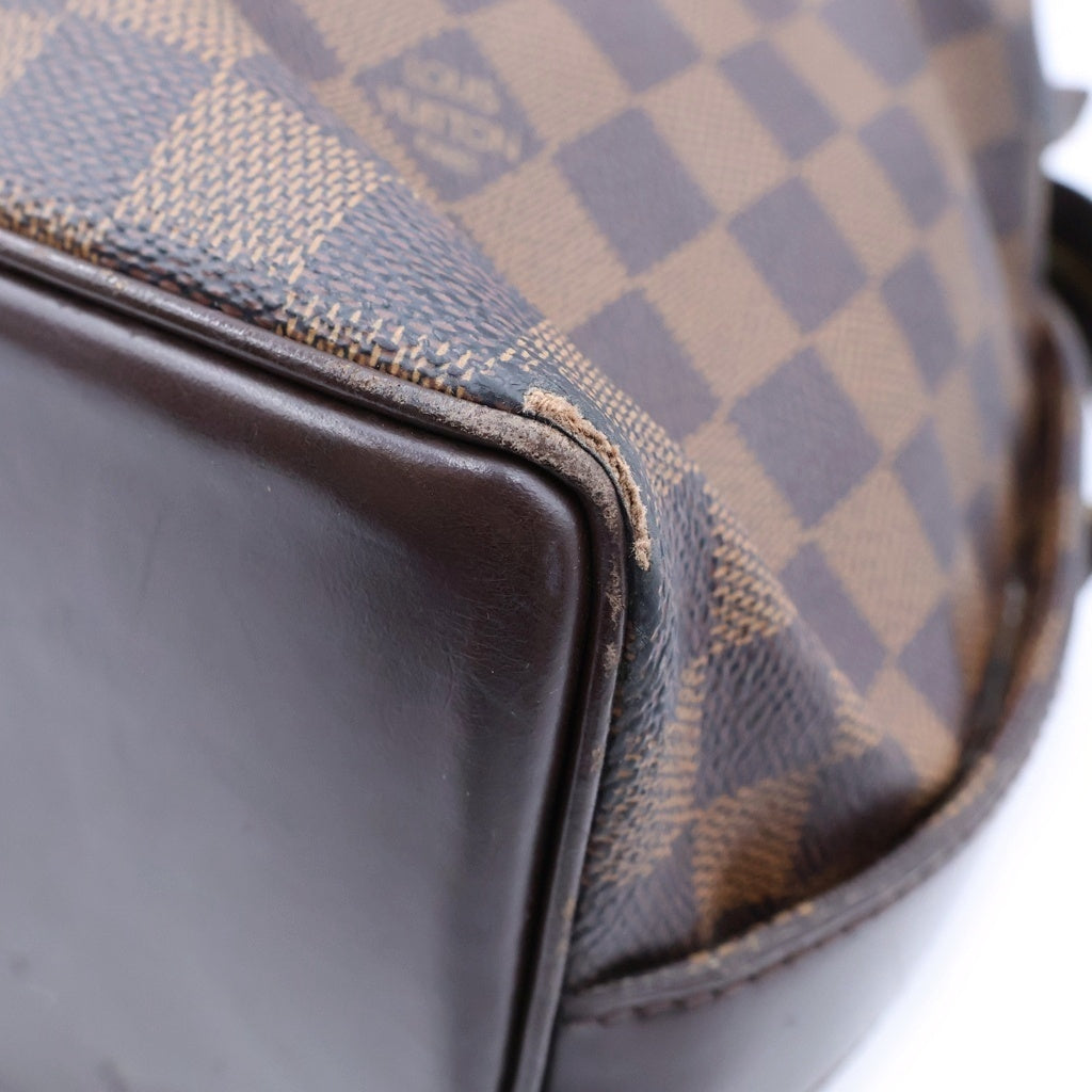 LOUIS VUITTON(ルイヴィトン) ダミエエべヌ チェルシー トートバッグ ハンドバッグ ブラウン レザー×PVC N51119 ゴールド金具 レディース