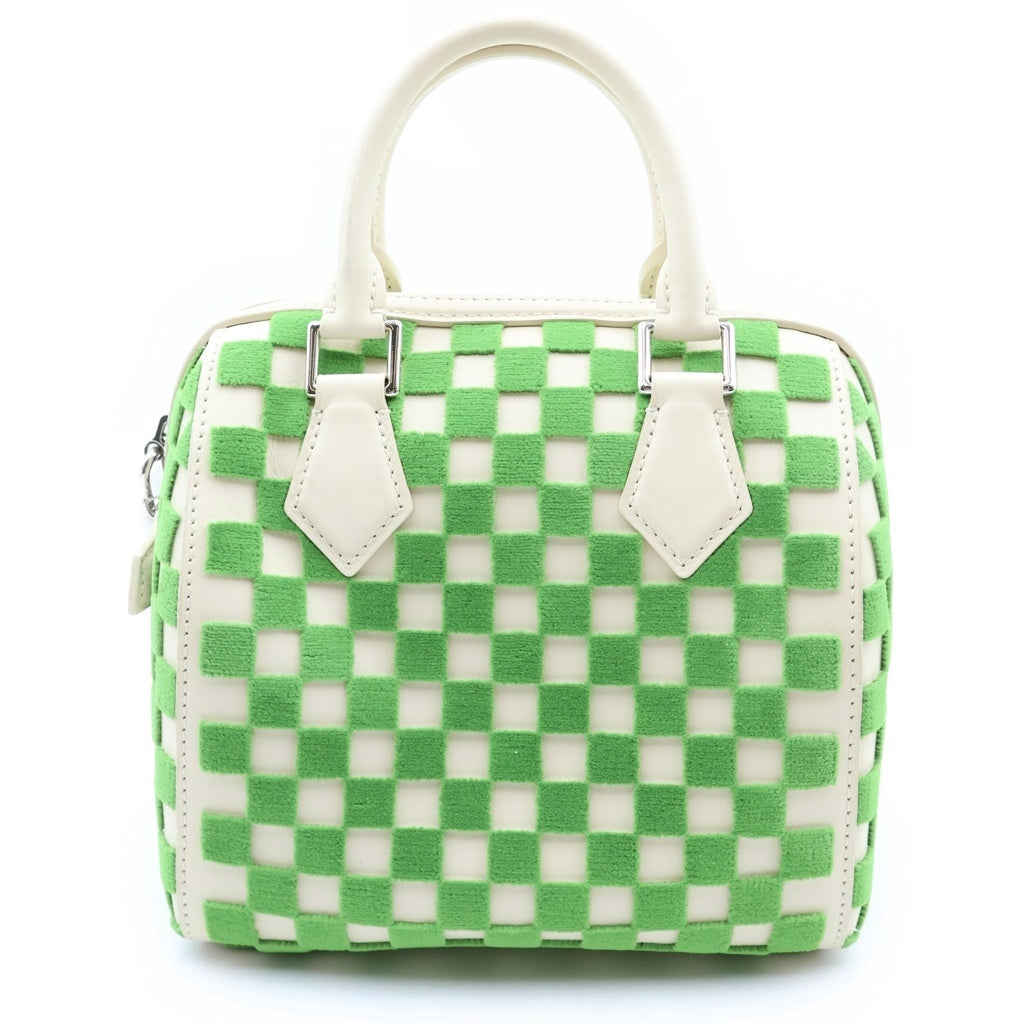 LOUIS VUITTON(ルイヴィトン) スピーディ キューブPM ハンドバック ダミエアズールキャンバス アイボリー/グリーン M48908 レディース