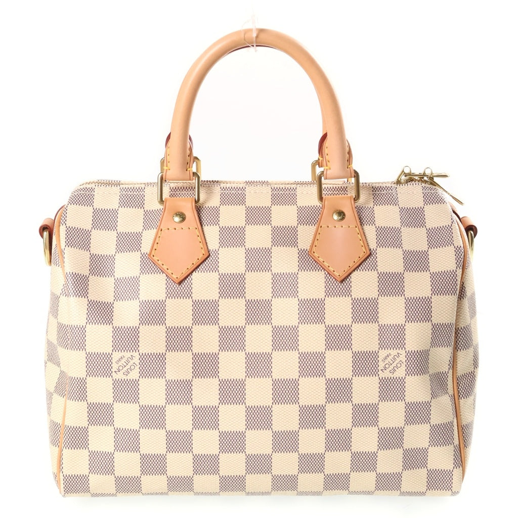 LOUIS VUITTON(ルイヴィトン) スピーディバンドリエール25 ハンドバック 2wayショルダー ダミエアズール PVCレザー アイボリー レディース