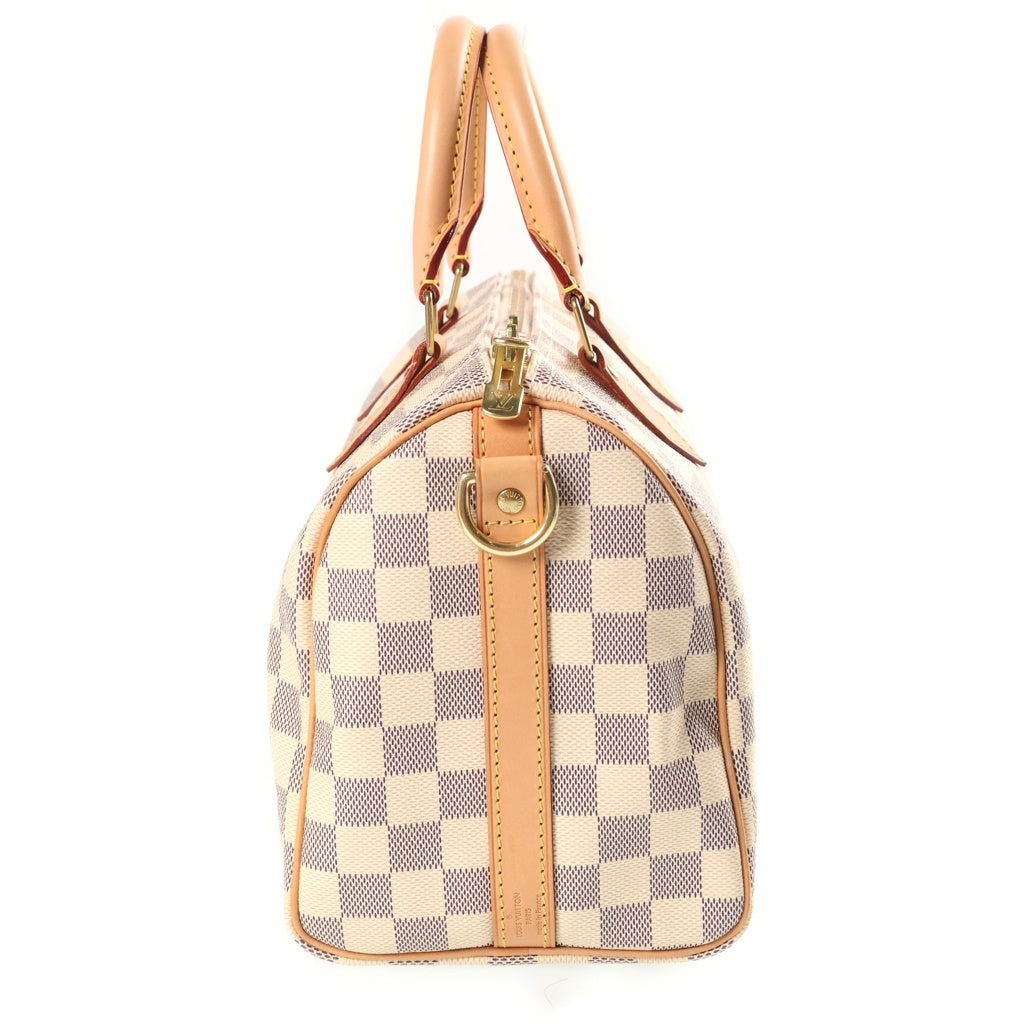 LOUIS VUITTON(ルイヴィトン) スピーディバンドリエール25 ハンドバック 2wayショルダー ダミエアズール PVCレザー アイボリー レディース