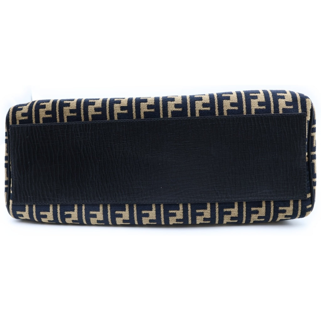 FENDI(フェンディ) エトニコ トートバッグ ズッカ柄 キャンバス ブラウン/ブラック 8BN162 レディース
