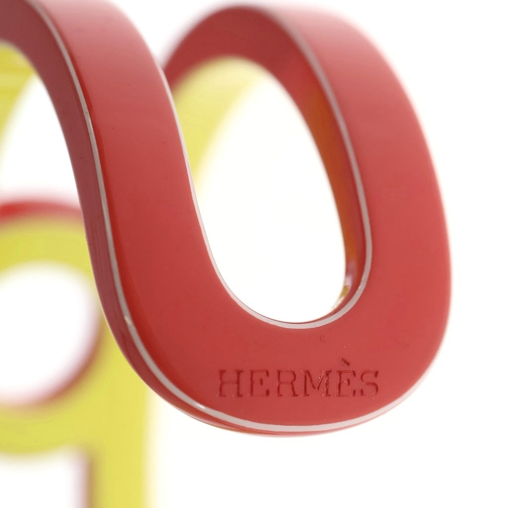 HERMES(エルメス) ラッカーウッド バングル ヴァリアシオン オレンジ イエロー レディース