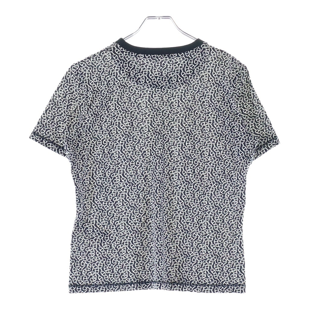 HERMES(エルメス) Tシャツ ブラック×ホワイト シェーヌダンクル コットン 4E4620DB レディース