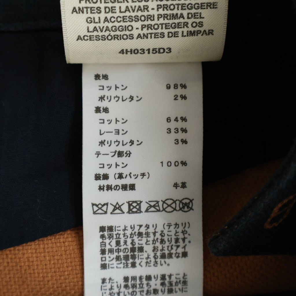 HERMES(エルメス) ミニスカート ネイビー シェーヌダンクル コットン シルバー金具 4H0315D3 レディース
