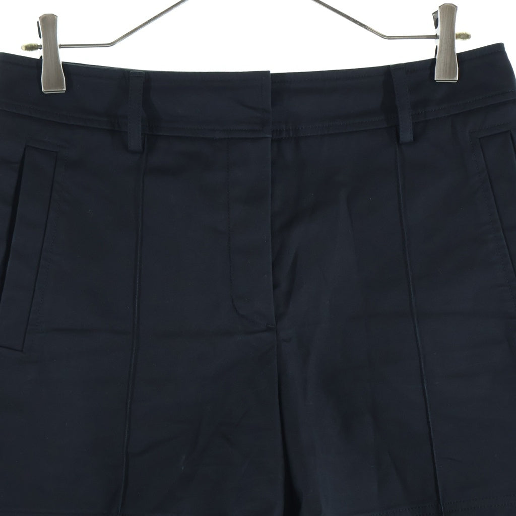 HERMES(エルメス) ショートパンツ ブラック 無地 シルバー金具 コットン 4E0405DQ レディース