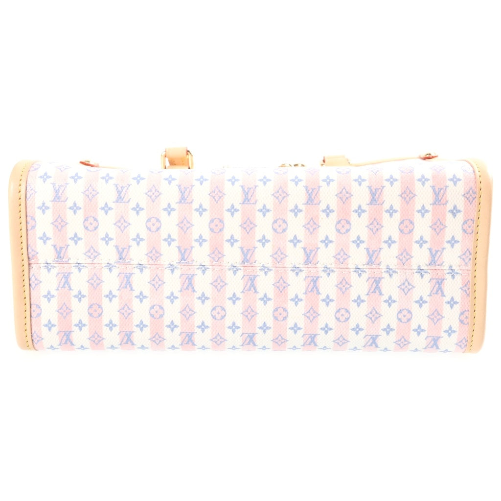 LOUIS VUITTON(ルイヴィトン) LVスタンプ コレクション オンザゴーPM トートバック 2wayショルダー コーティッド キャンバス ホワイト/ピンク/ブルー M29477 レディース