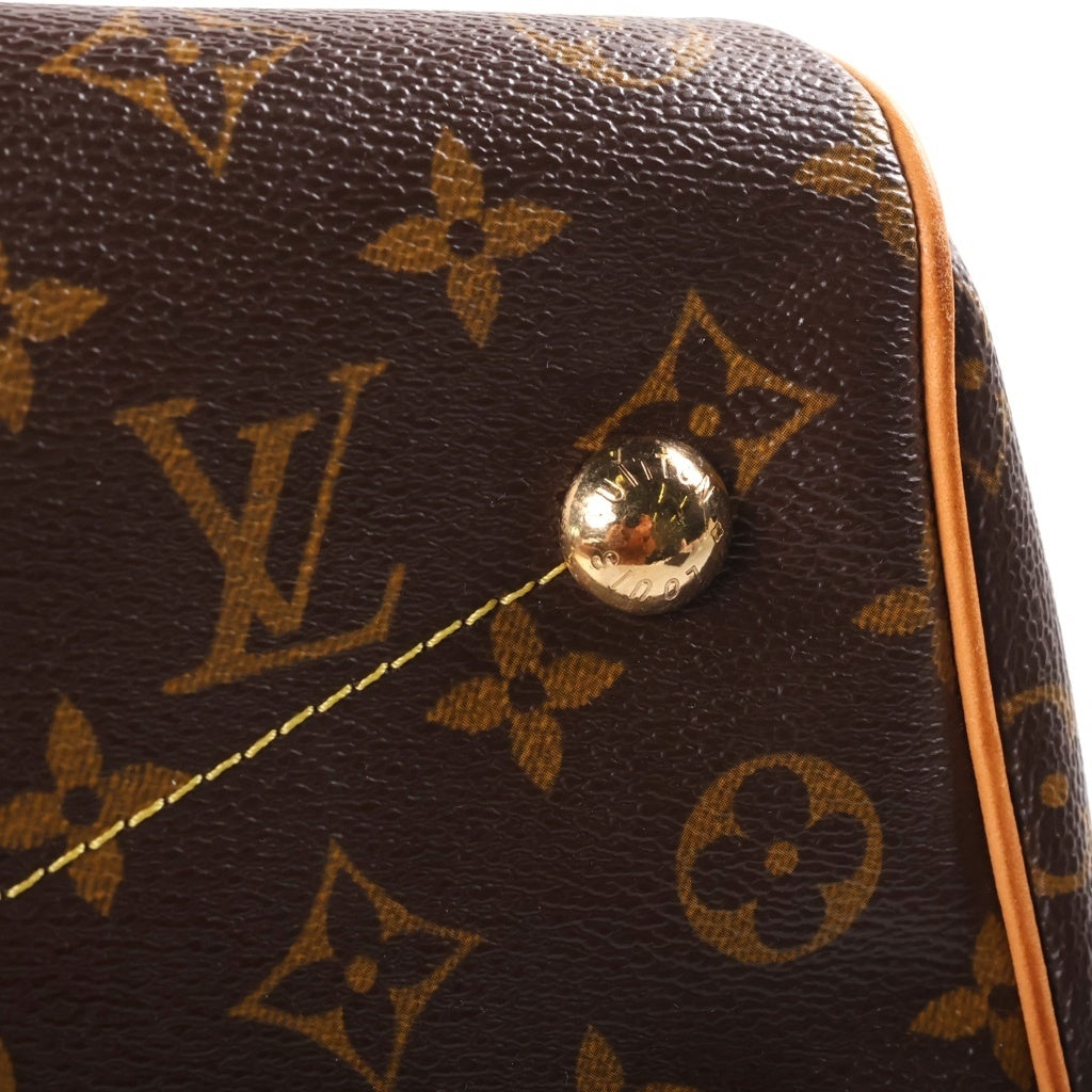 LOUIS VUITTON(ルイヴィトン) ティボリPM ハンドバック PVCレザー ブラウン M40143 ゴールド金具 レディース