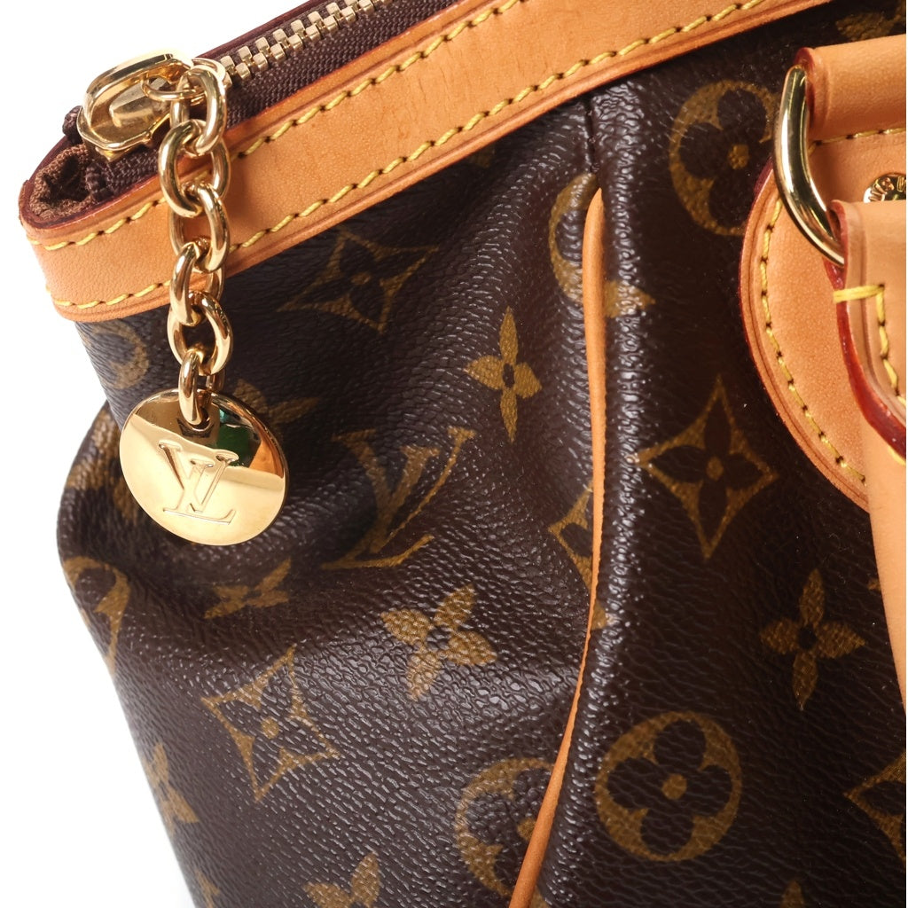 LOUIS VUITTON(ルイヴィトン) ティボリPM ハンドバック PVCレザー ブラウン M40143 ゴールド金具 レディース