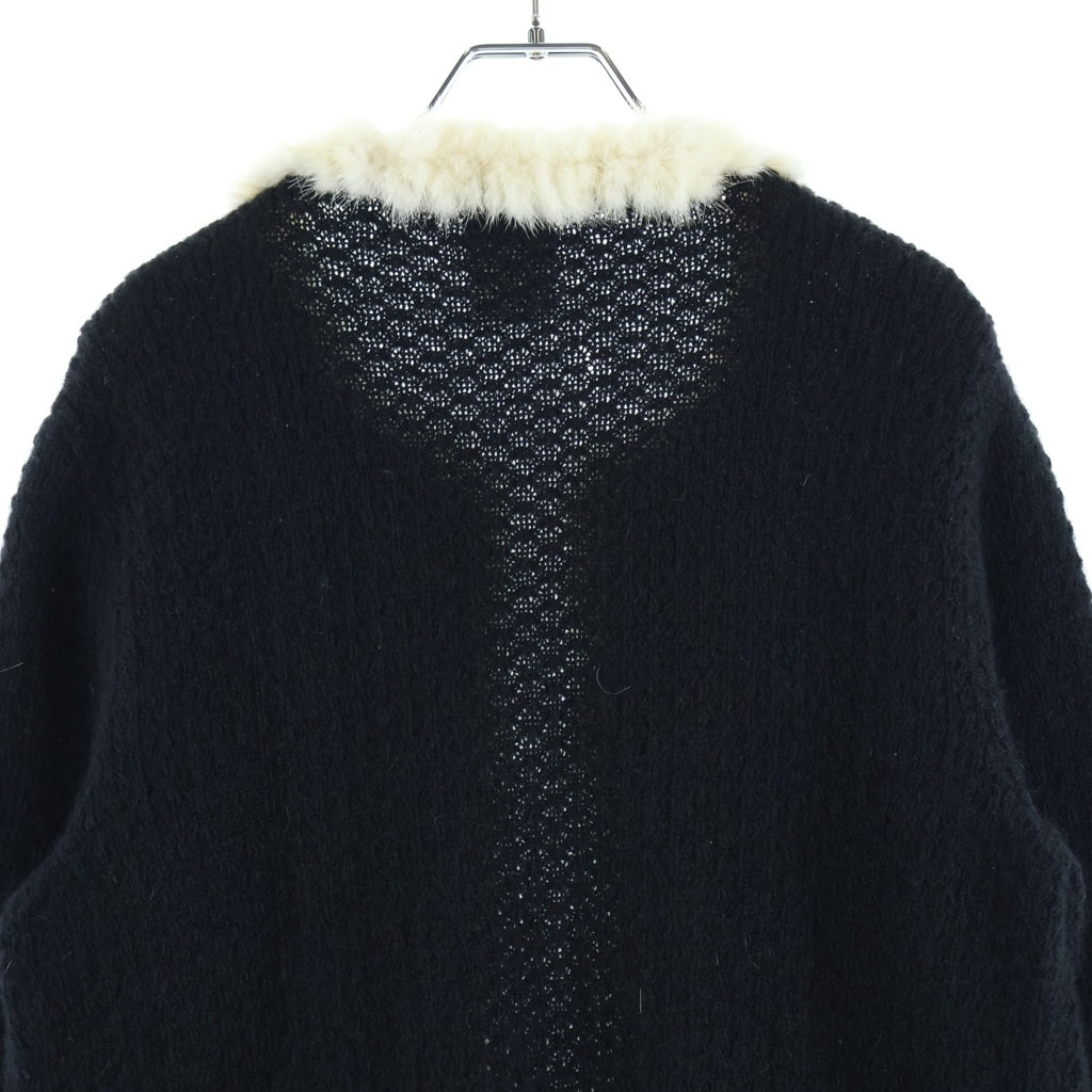 CHANEL(シャネル) 03AW VINTAGE Knit Cardigan ファー モヘヤ ニットカーディガン フランス製 ブラック P22173V01437 レディース