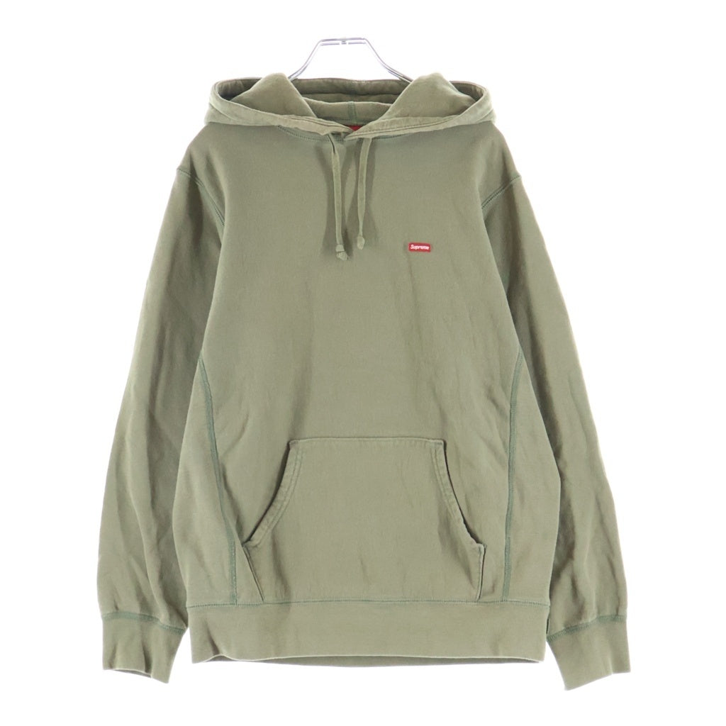 SUPREME(シュプリーム) Small Box Logo Hooded Sweatshirt スモールボックスロゴ刺繍 プルオーバー スウェットパーカー フーディー カーキ