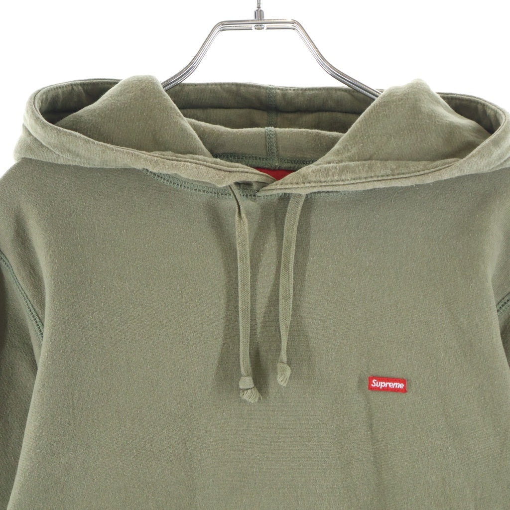 SUPREME(シュプリーム) Small Box Logo Hooded Sweatshirt スモールボックスロゴ刺繍 プルオーバー スウェットパーカー フーディー カーキ