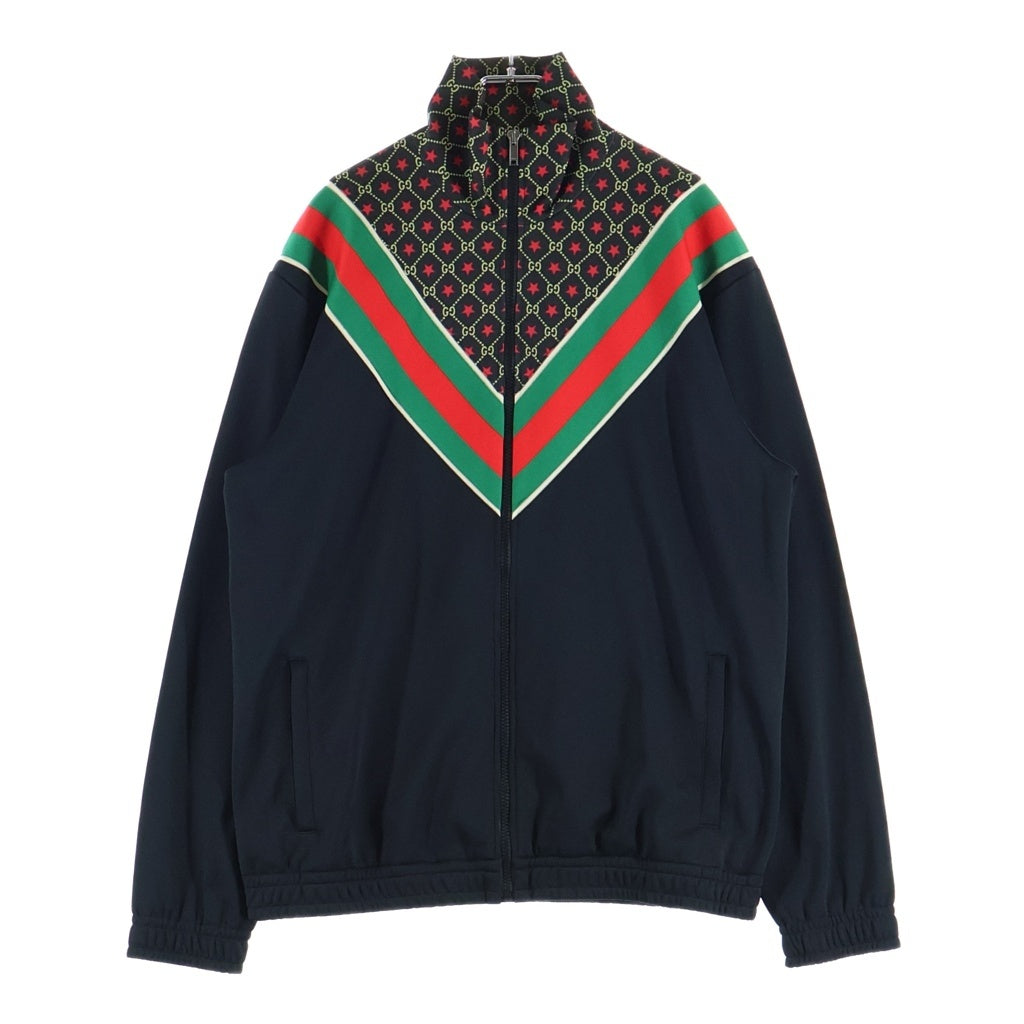 GUCCI(グッチ) GG Star Track Jacket GGスター トラックジャケット ジャージ ポリエステル ジップアップ コットン ブラック レディース