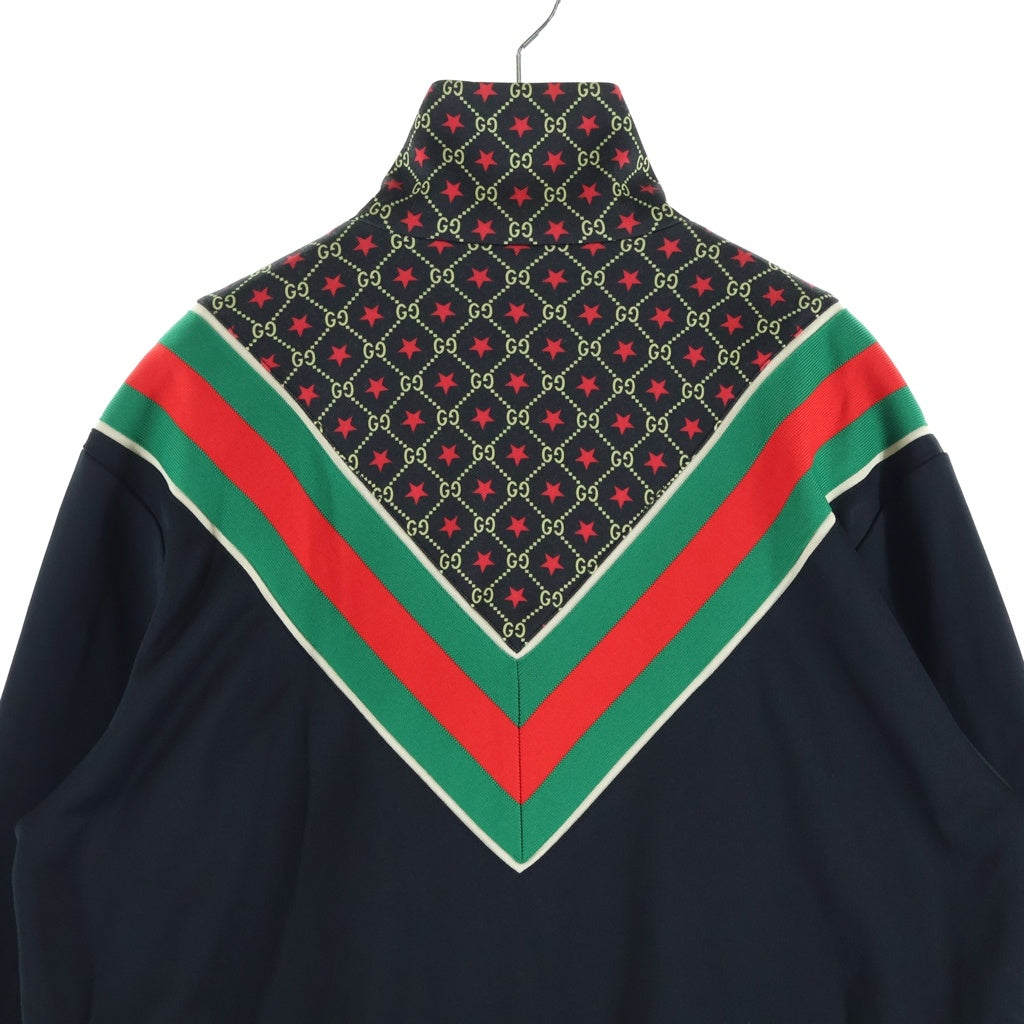 GUCCI(グッチ) GG Star Track Jacket GGスター トラックジャケット ジャージ ポリエステル ジップアップ コットン ブラック レディース